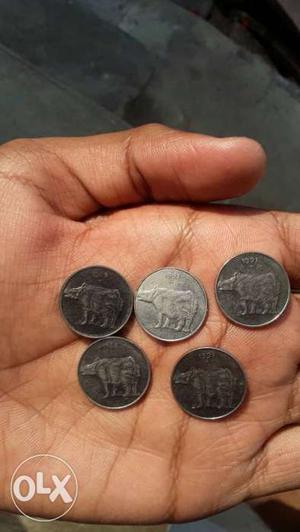 25 Paisa 5 Coins  Uniq