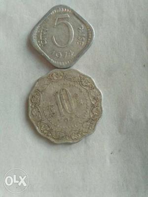 5 and 10 paisa coin of 