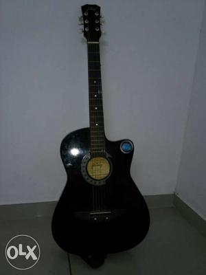 Black Acoustic Cutaway Guitar