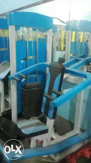 Black, Blue And White Gym Equipment
