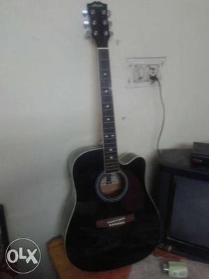 Black Les Paul Acoustic Guitar