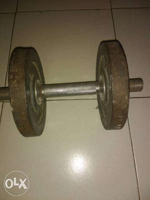 Brown And Silver Dumbbells