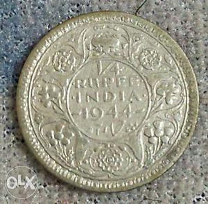 Gold 1/4 Rupee  Coin