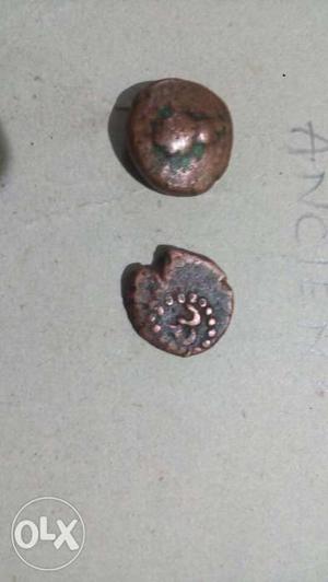 Original antique Ancient South Indian copper coins