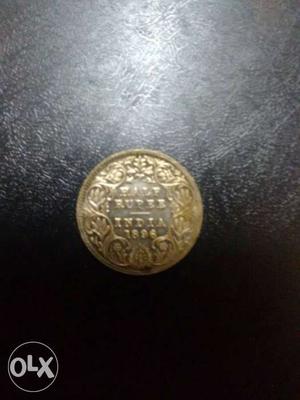 Queen empire  half rupee coin