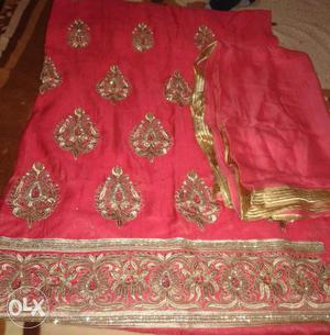 Red And Brown Dupatta