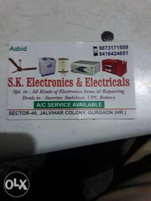 S.k. Electronic & Electricals A/c Service Available