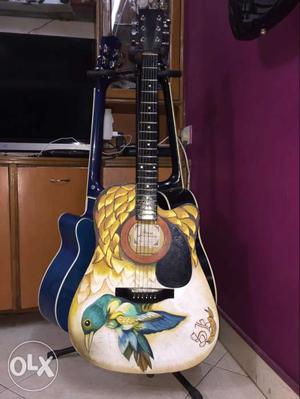 Semi Acoustic Hand Painted Guitar