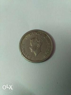Silver George Vi King Round Coin