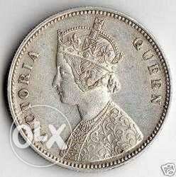 Silver Round Coin With queen Victoria minted on  in good