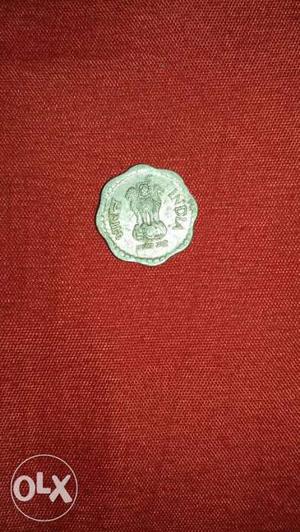 Silver coin 10 paise of 