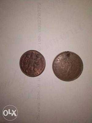 Tow Copper Round Coin