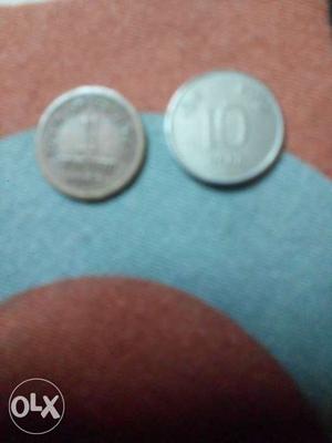 Two Indian Paise Coins