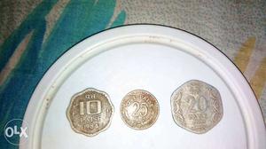 Very rear 10 paisa 20 paisa and 25 paisa coin of