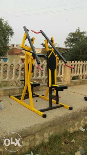 Yellow And Black Exercise Equipment