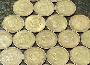15 QTY Aluminium-Bronze 20 Paise Mahatma Gandhi