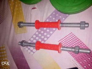 15kg rubber plate one zigzag bar two dubels rod