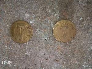 20 paise two old coin one is made in  and