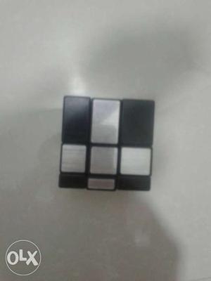 Gray And Black Block morror cube