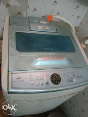 Green And White Top Load Washer