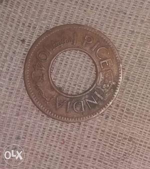 It is 1 paisa coin of  it was time of english