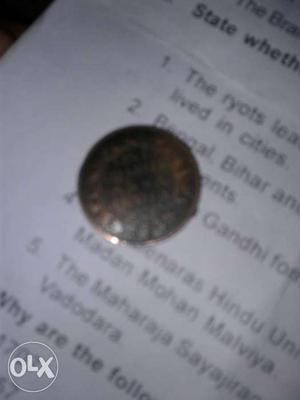 One Anna Quarter Coin