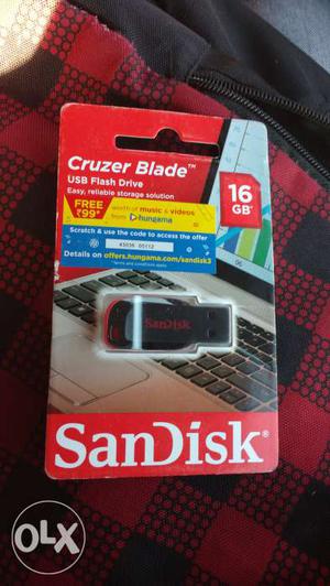 SANDISC 16 GB pendrive, New condition,Seal pack