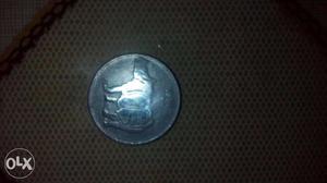 Silver 25paisa coin 
