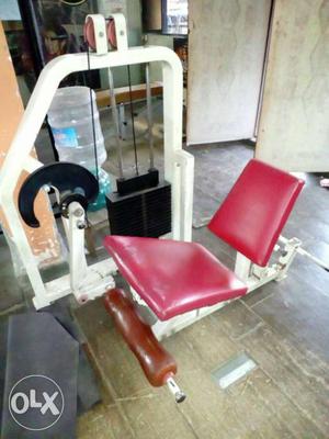 White Red Brown And Black Gym Equipment