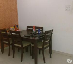 Wooden dining table - 6 chair set