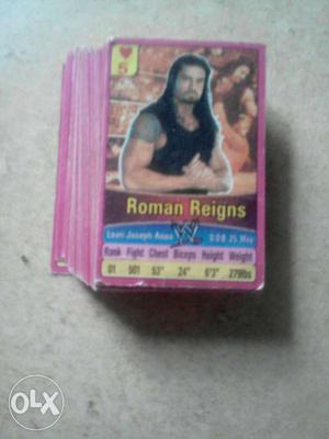 52 cards good condition all wwe star