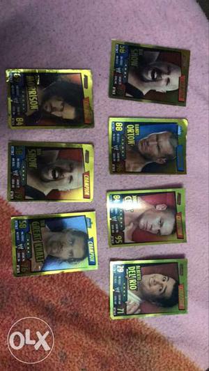 7 Slam Attax WWE Playing Gold Cards