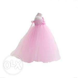 Baby Pink Floral Wedding Tutu Dress for Princess Girls