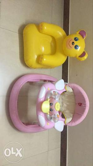 Baby walker(with music) along with a inflated