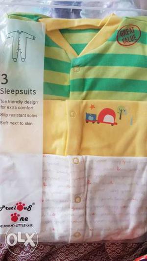Baby's 3 Sleepsuits
