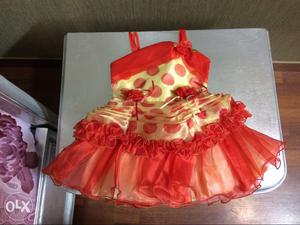 Baby's Red Spaghetti Strap Dress (up to 5months)
