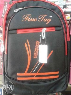 Black And Red Fine Tag Backpack