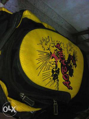 Black-and-yellow Backpack