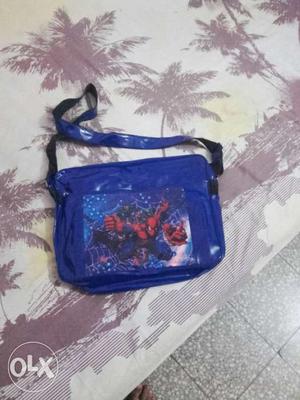 Blue Spider-man Crossbody Bag