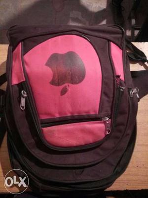 Brown And Pink Backpack