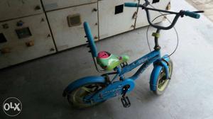 Children's Blue And Green Bicycle