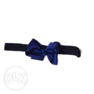 Cute Dark Blue Baby Ribbon Bow Headband for Toddler