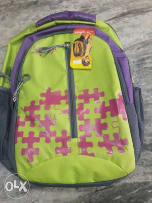 Green Purple And Red Backpack