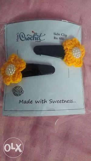 Hand weaved hair clips