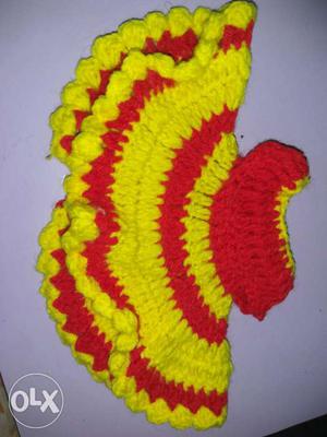 Hand woven colourful clothes for idols made at