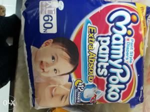 Mamy poko pants diapers xl size of 60 pcs Mrp