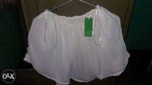 Off shoulder white cape top! new with tags! s size