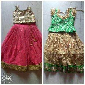 Party wear lehanga and blouse for 1 to 3 year