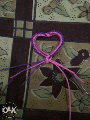 Pink And Purple Loom Band Bracelet
