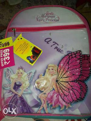 Pink Barbie Mariposa Fairy Princess Backpack